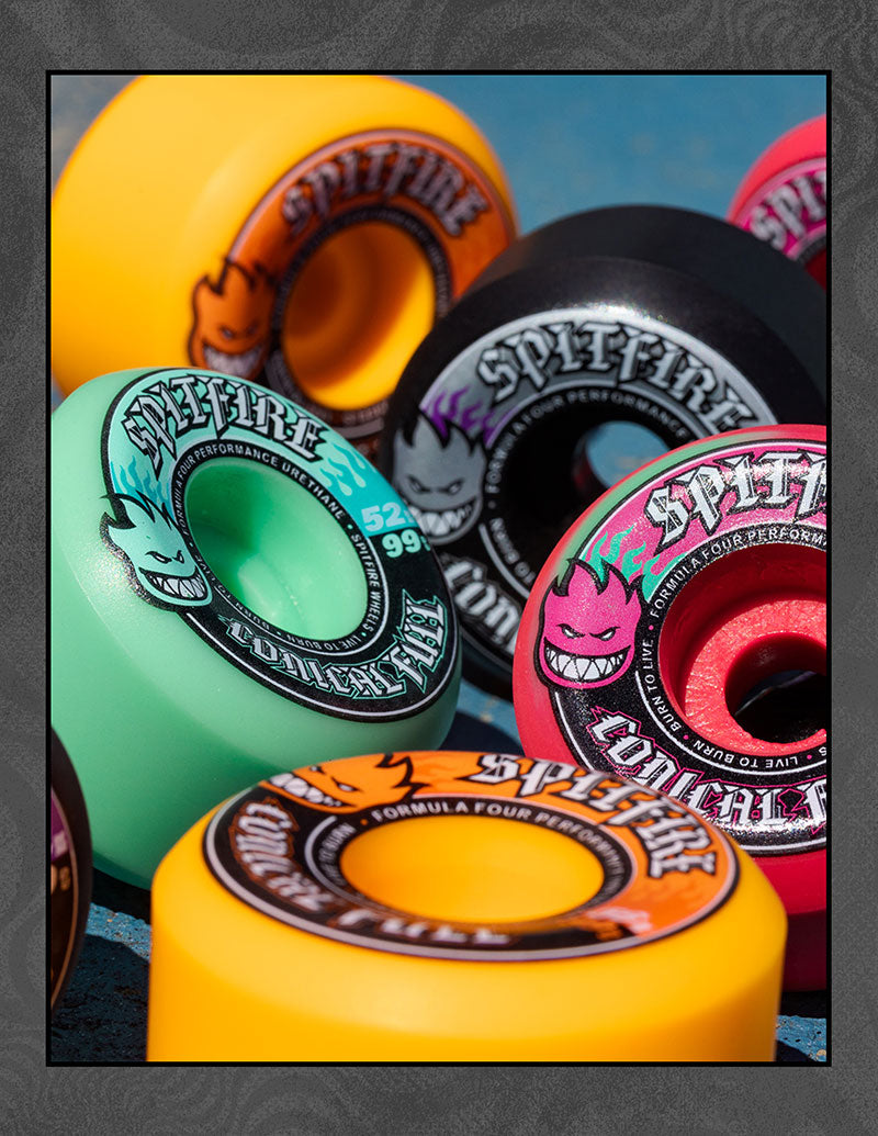 Spitfire F4 Conical Full 99a 52mm Teal Skateboard Wheels