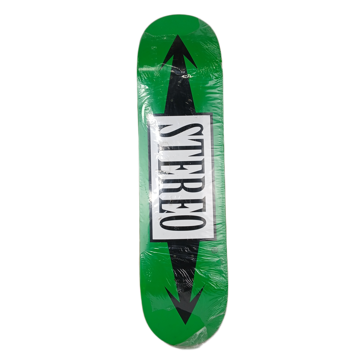 Stereo Arrows Green White Black Size 8.125" Vintage NOS Deck