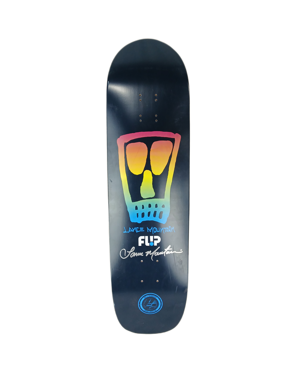 Flip Lance Mountain Autographed Vato Skull Blue Tye Dye Size 8.75" Vintage NOS Deck