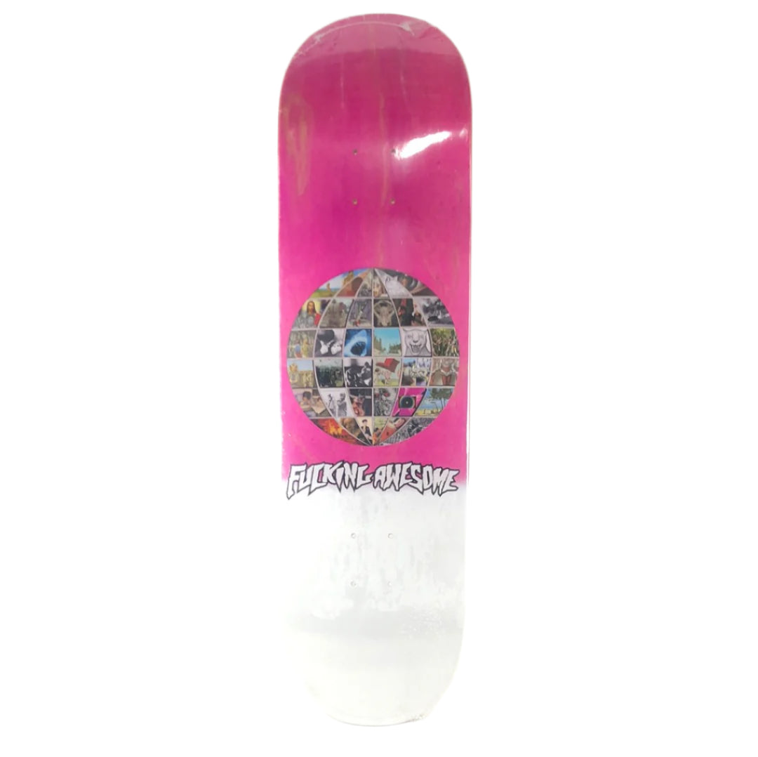 Fucking Awesome Univision Blank Pink/White/Multi Color Size 8.5 Skateboard Deck