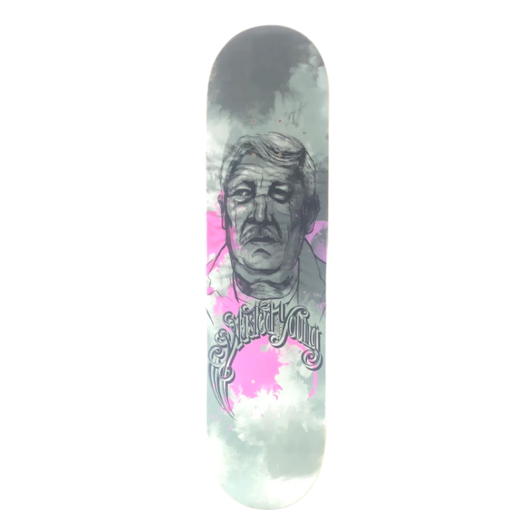Manik Wasted On The Young Grey Pink 8.0" Skateboard Deck