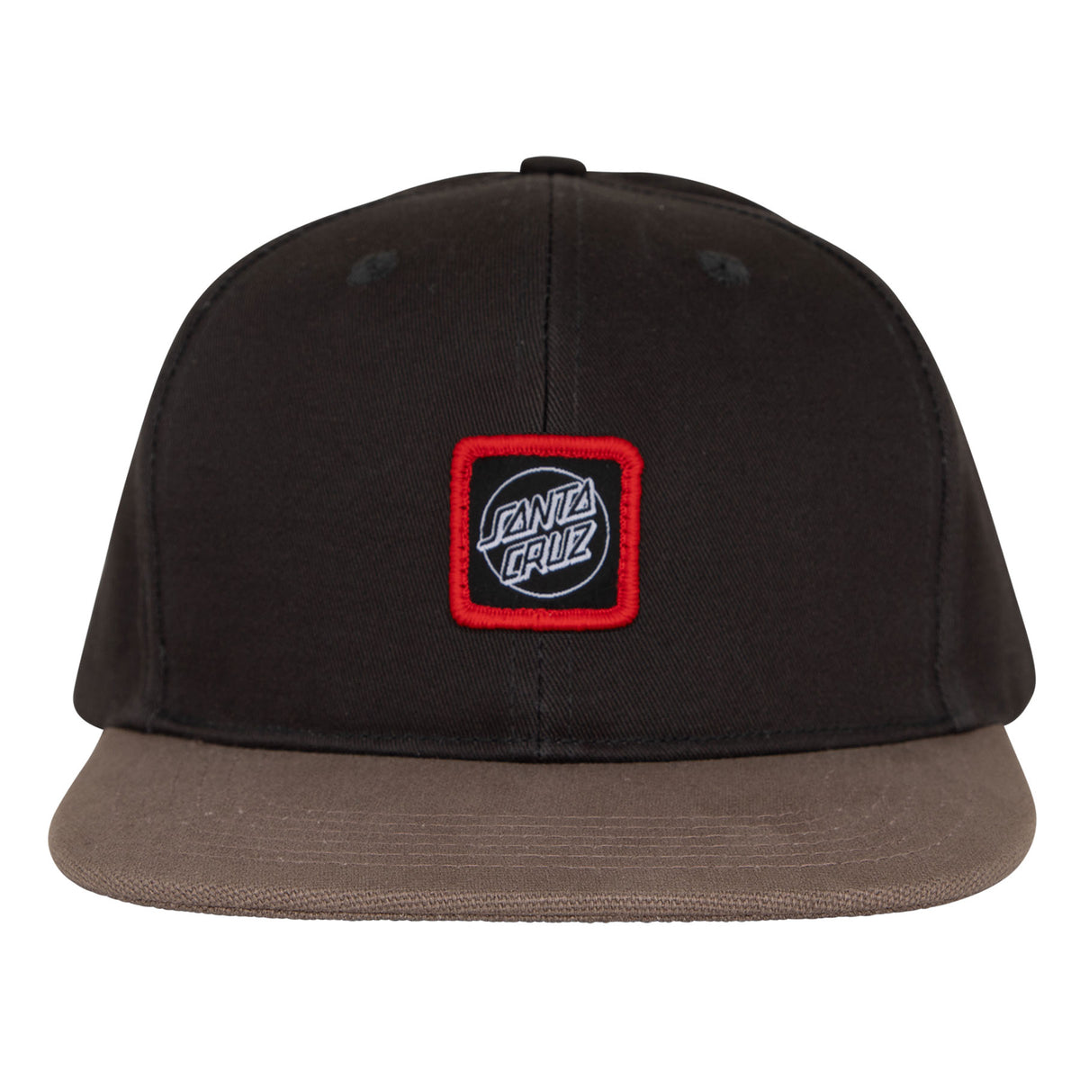 Santa Cruz Label Black Saddle Snapback Hat