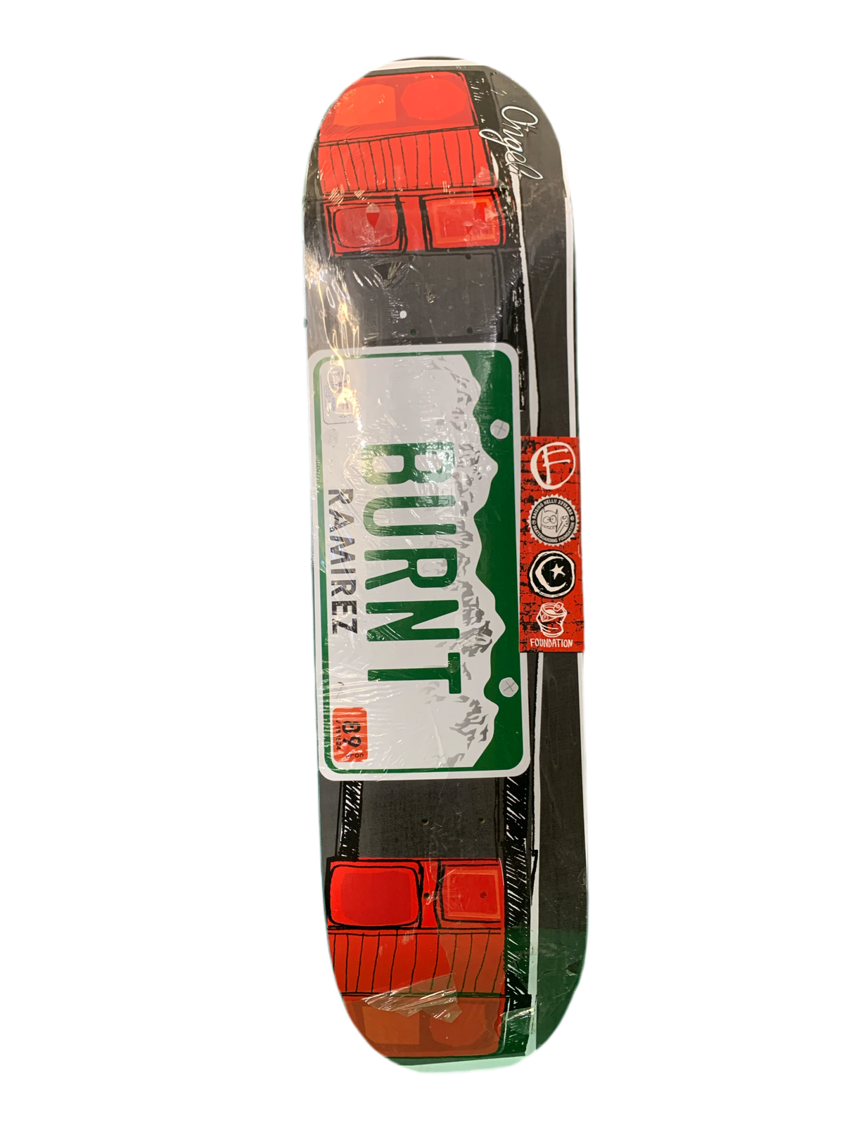 Foundation Angel Ramirez Burnt Plate 8" Classic Skateboard Deck
