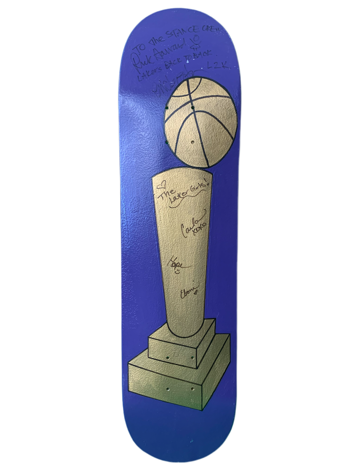 Lakers Custom Signed Eric Koston, Rick Howard, Laker Girls