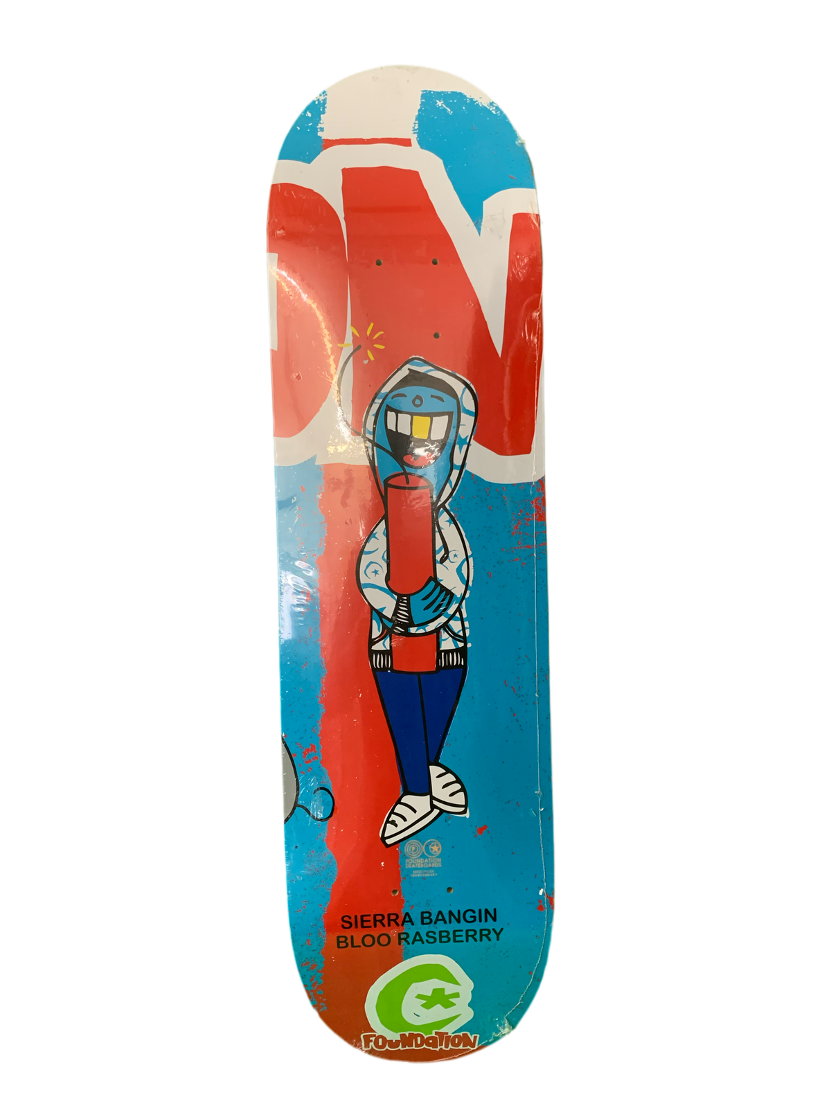 Foundation Sierra Fellers Bangin Bloo Rasberry Odder Pops Series 8.125" Classic Skateboard Deck