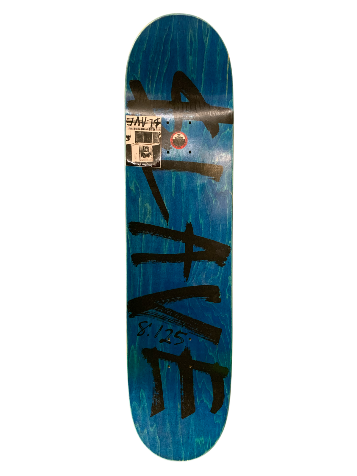 Slave Logo Silver/Black 8.125" Classic Skateboard Deck