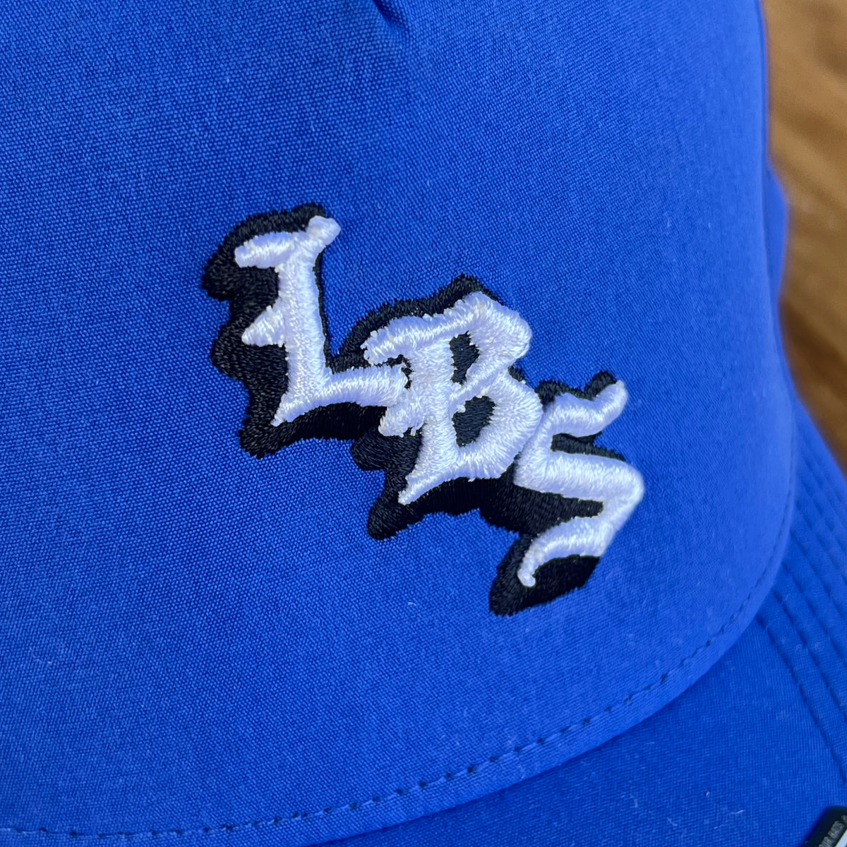 Long Beach Skate LBS Long Side Performance Water Repellent Royal Blue Snapback Hat