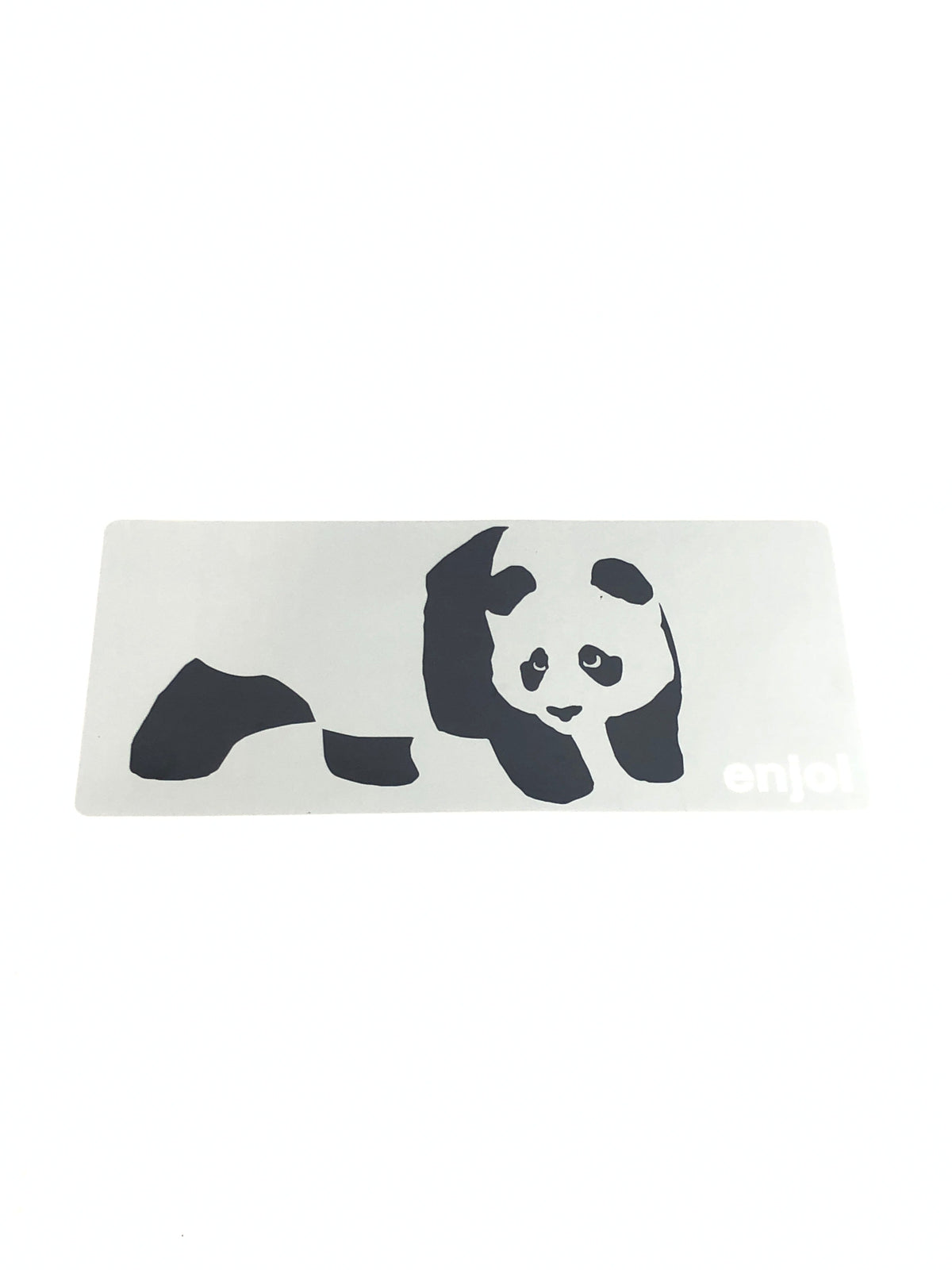 Enjoi Skateboards Panda Clear Grey Black 12.5" x 6" (Large) Sticker