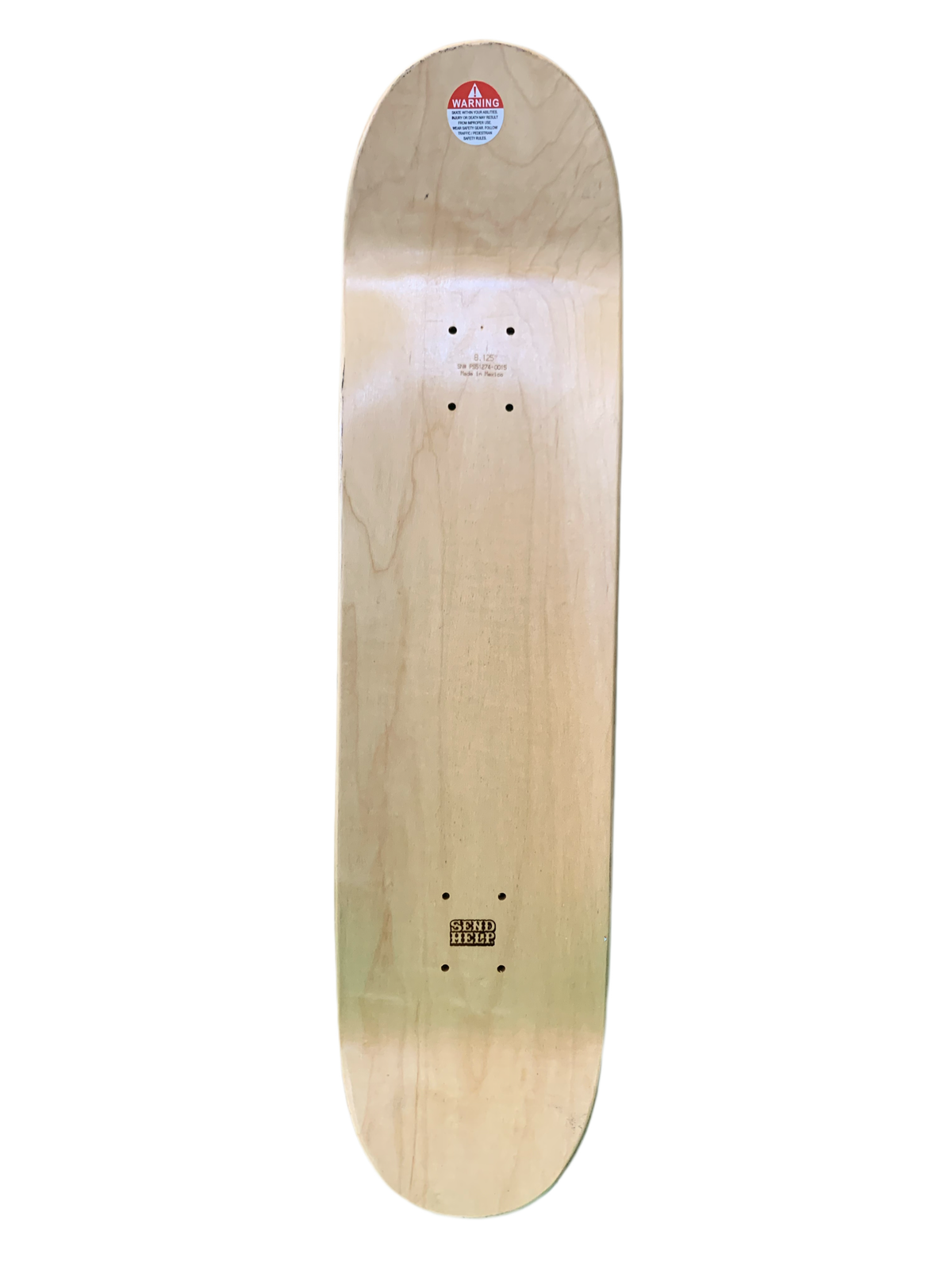Send Help Randy Ploesser Randy's First Board 8.125" Classic Skateboard Deck