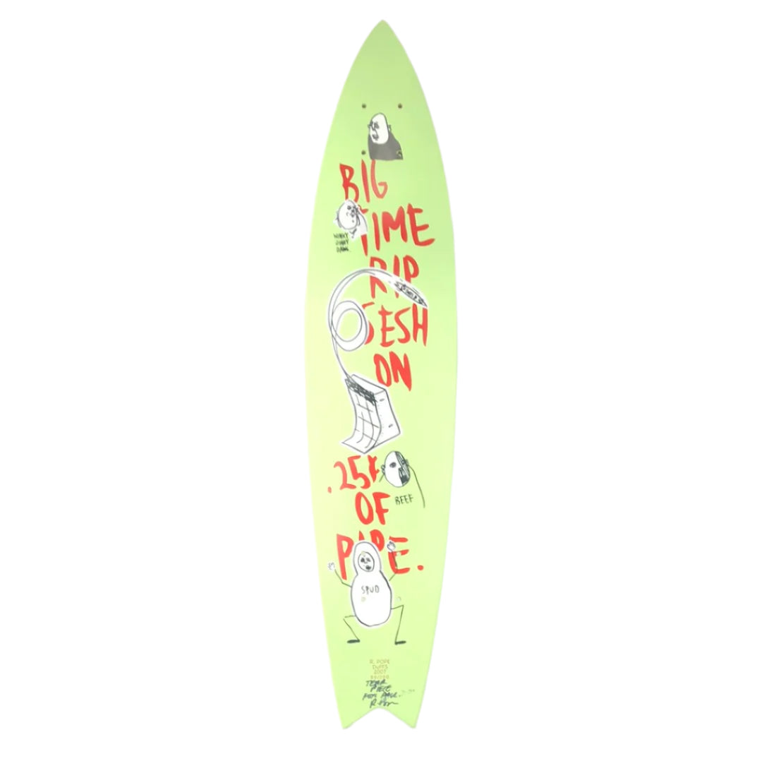 Duffs Russ Pope Spud Beef Green/Red/White 7'' 2007 Vintage Shaped Cruiser Deck