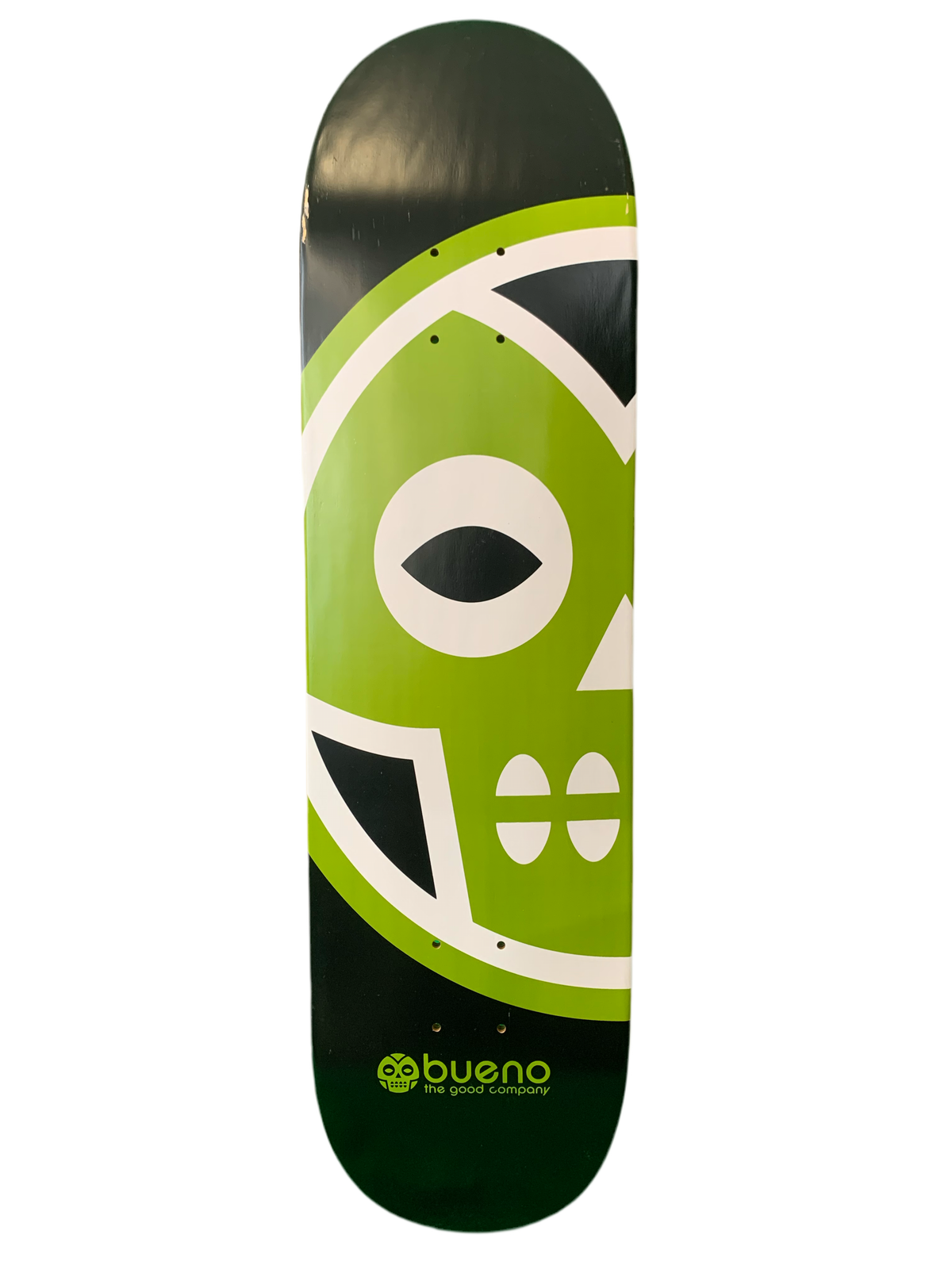Bueno Black/Green Team Logo 8.4" Classic Skateboard Deck