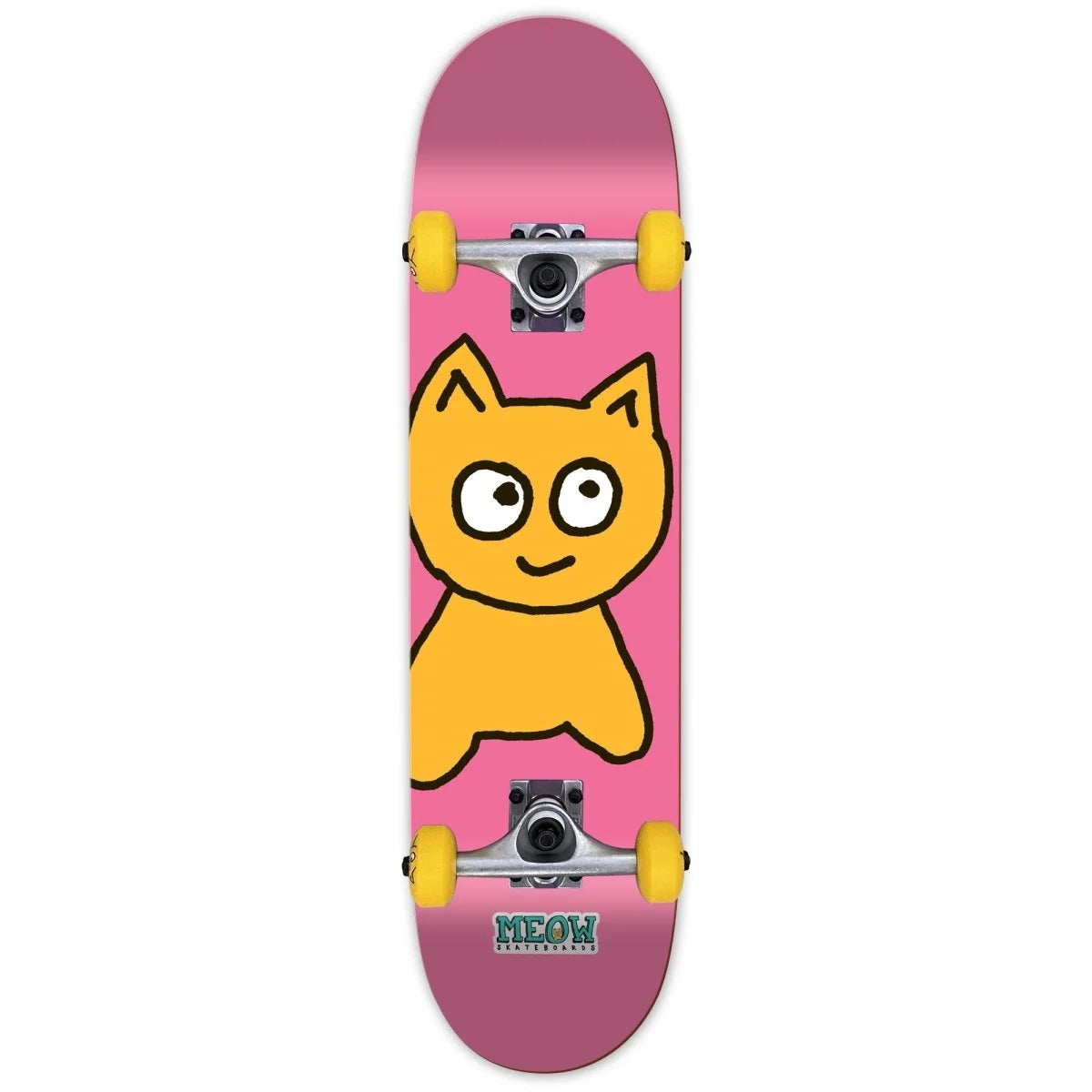 Meow Big Cat Pink 7.25" Skateboard Complete