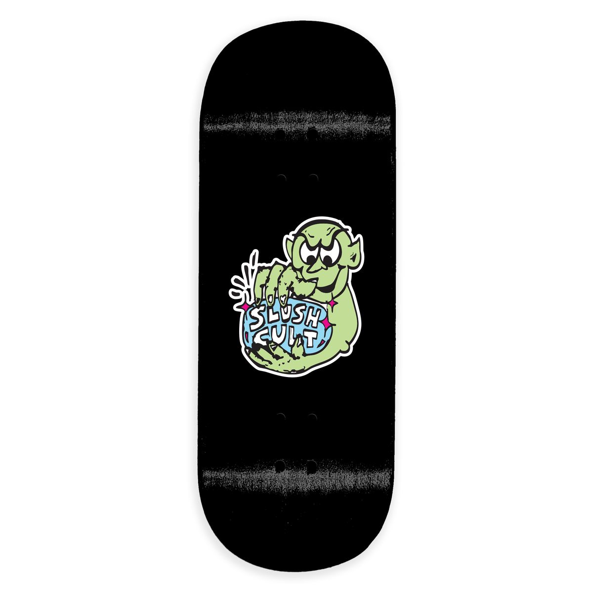 Slushcult Crystal Ball Pro Deck Black Fingerboard Skateboard