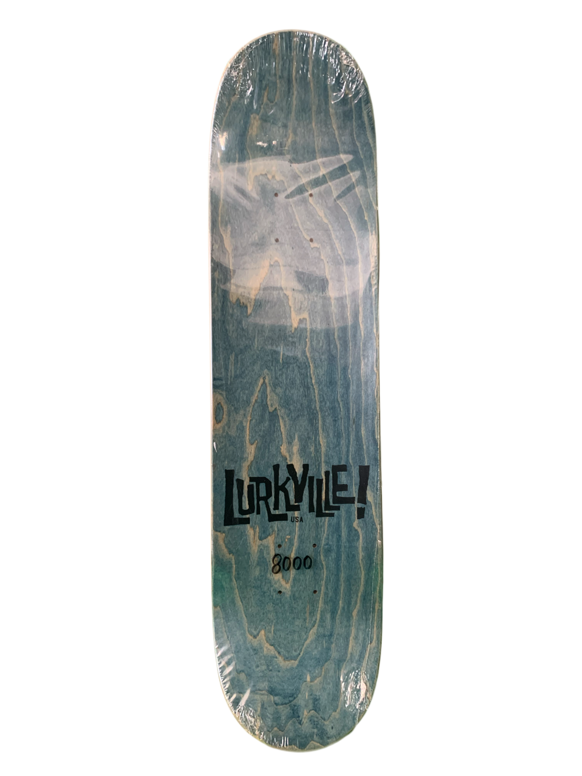 Lurkville Advert Blue/White 8" Classic Skateboard Deck