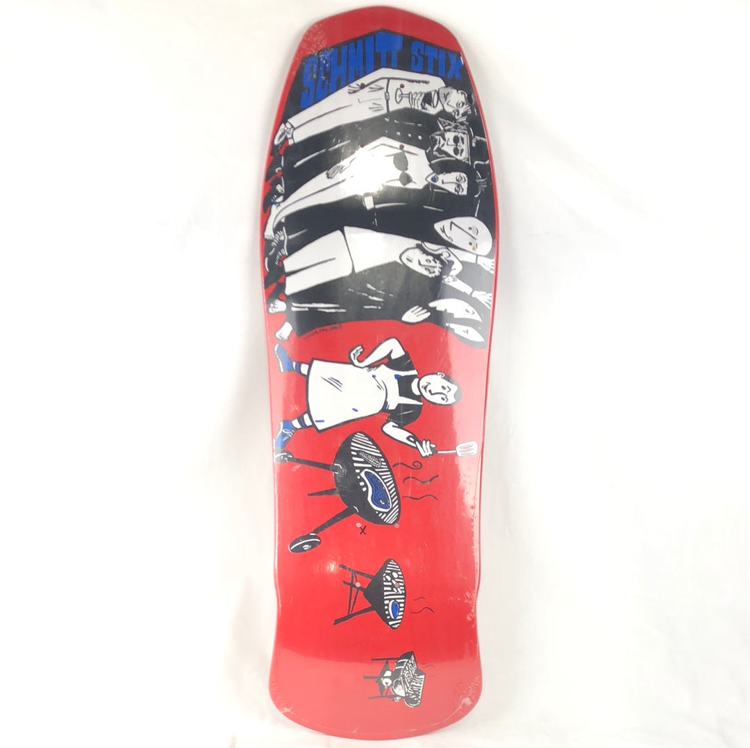 Schmitt Stix Joe Lopes Barbeque Red/White 10'' Vintage NOS 1st Edition Reissue Deck