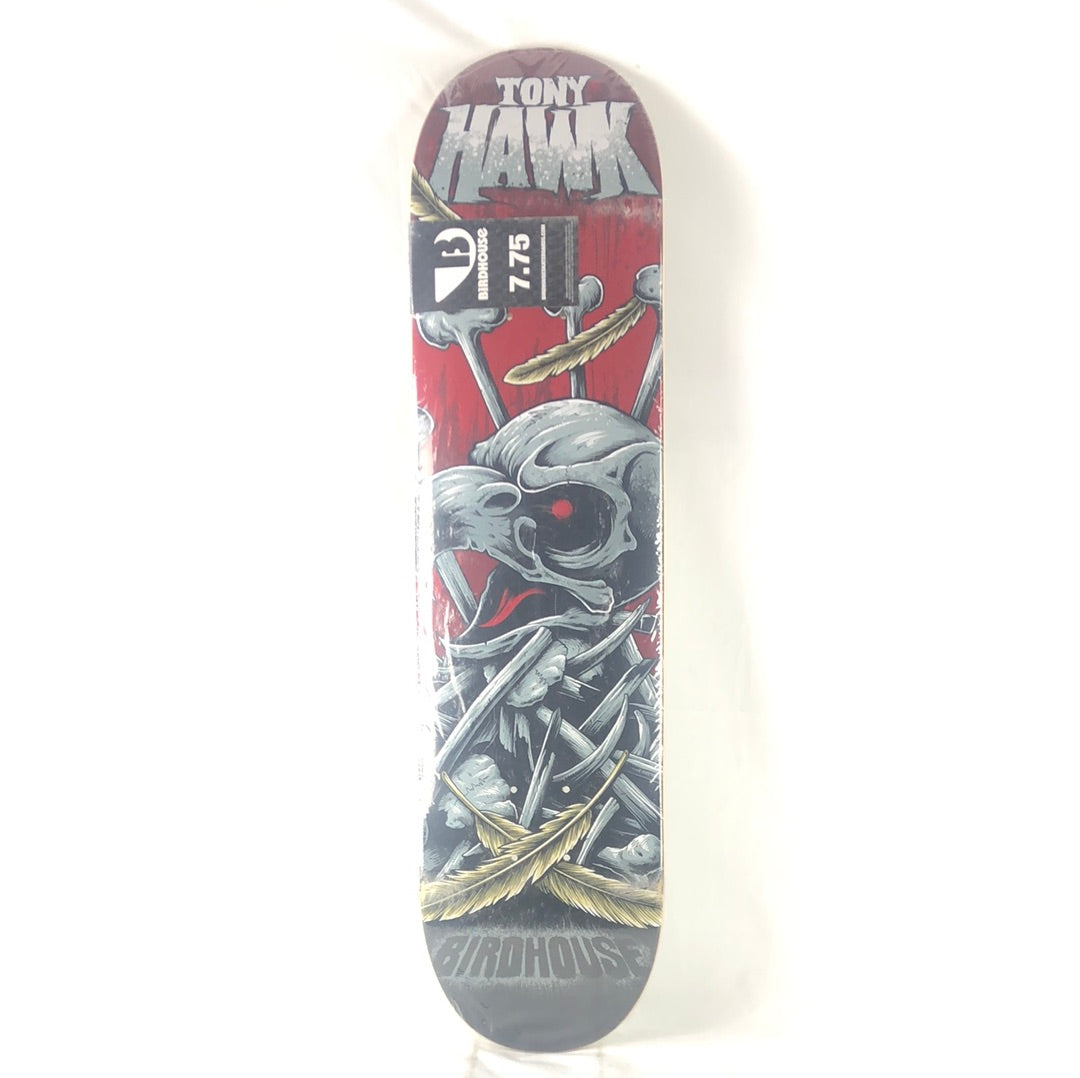 Birdhouse Tony Hawk Skellington Hawk Red/Black/Grey Size 7.75 Skateboard Deck
