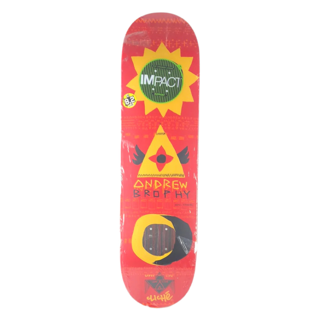 Cliche Andrew Brophy Gypsy Camp Cliche Red/Yellow/Orange/Black Size 8.2" Vintage NOS Deck