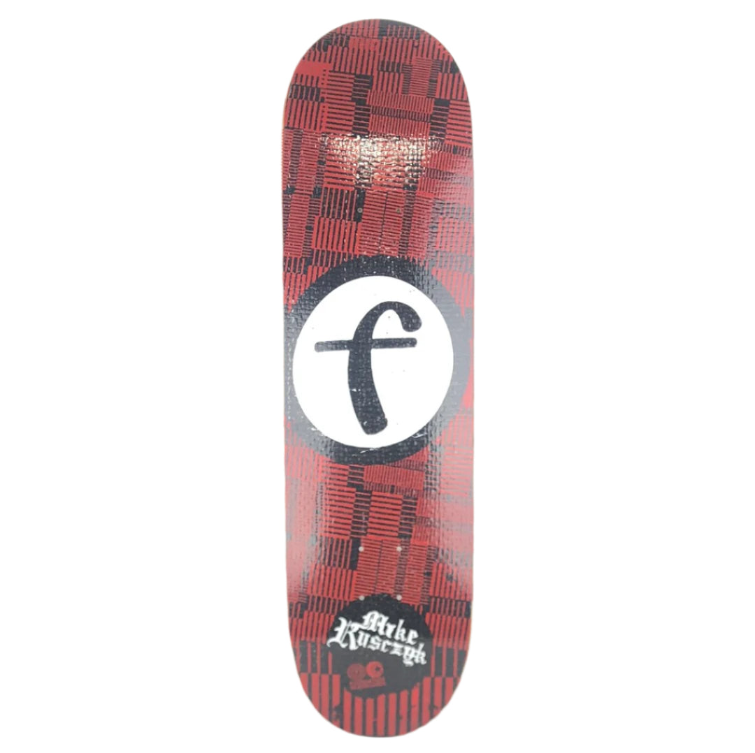 Foundation Mike Rusczyk Carbon Fiber F Logo Black/Red/White Size 8.25 Vintage NOS Deck