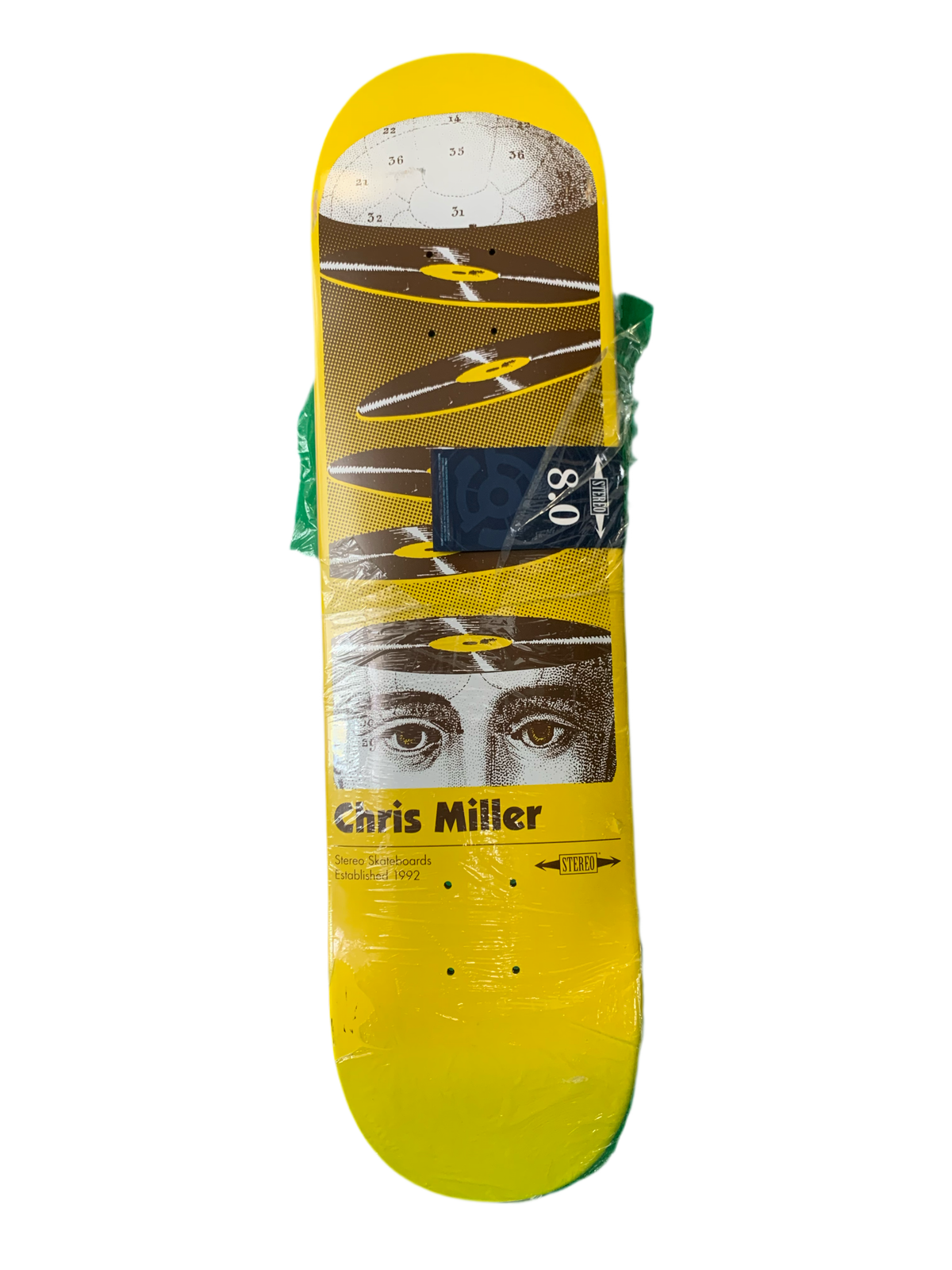 Stereo Chris Miller Record Head 8" Classic Skateboard Deck