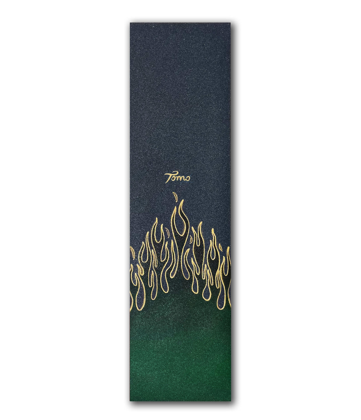 Tomo Flame - Green (Tail) Graphic Griptape