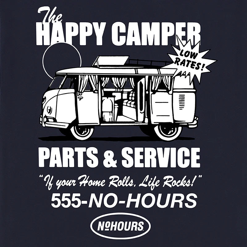 No Hours Happy Camper Navy S/s Shirt