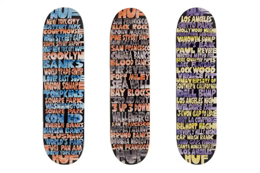 HUF x Kevin Lyons 2016 Full Set Classic Skateboard Decks