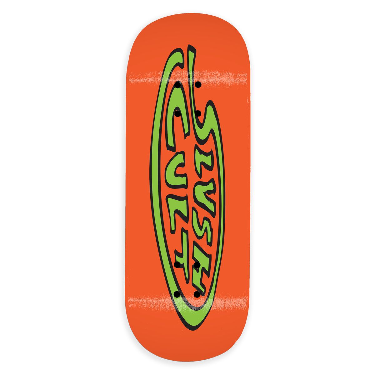 Slushcult Oval Pro Deck Orange Fingerboard Skateboard