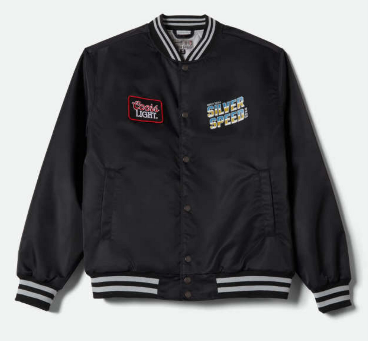 Brixton X Coors Light Silver Speed Shop Black Silver Jacket