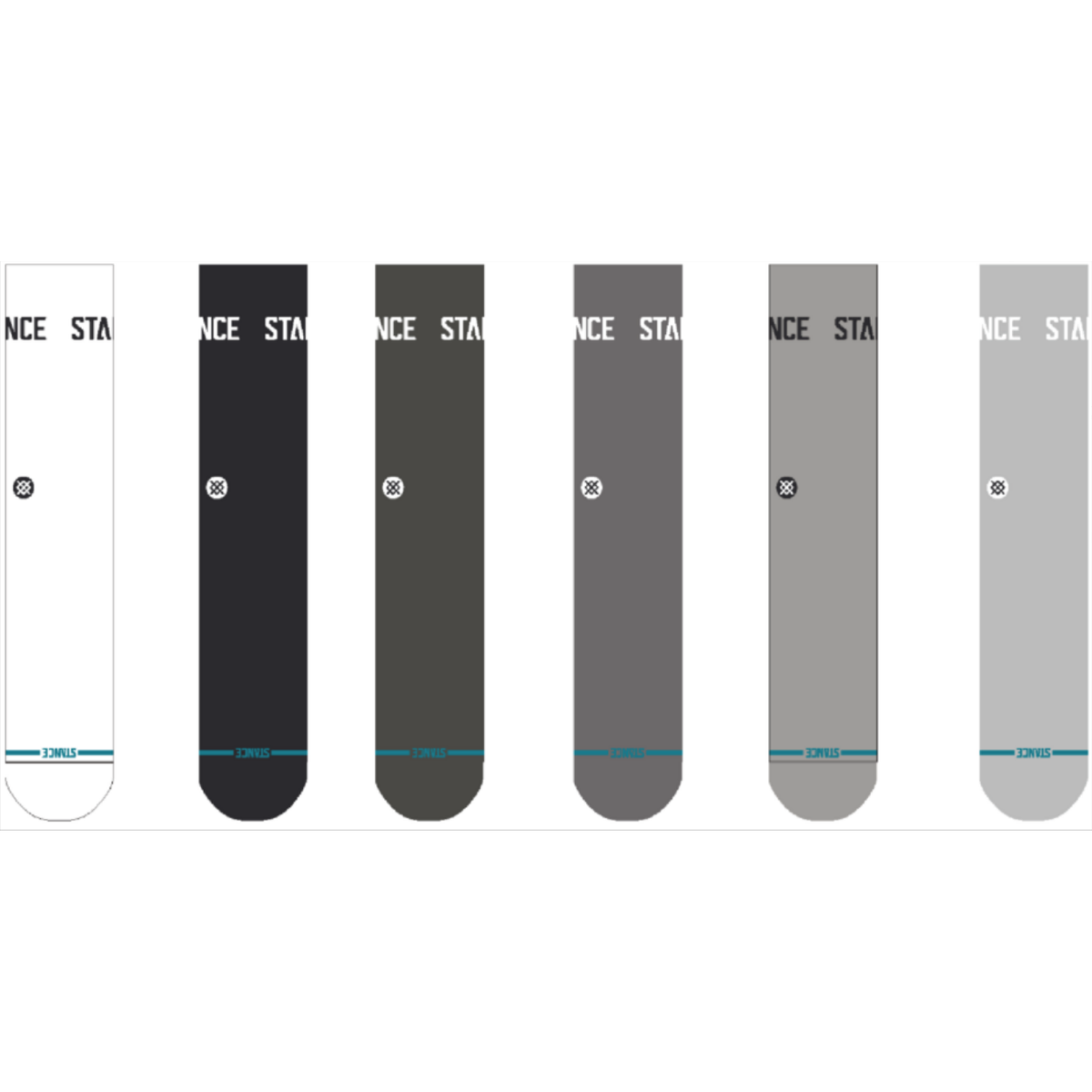 Stance Origin 6 Pack Grey Socks