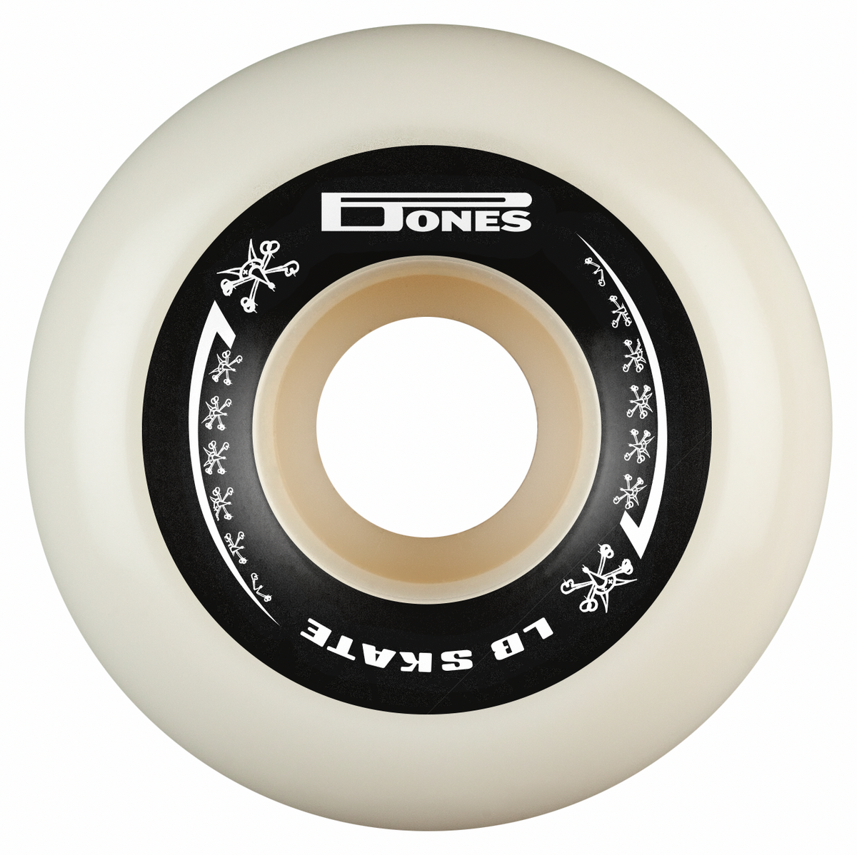 Bones x LB Skate Shakedown Black/White X-Formula V8 Double Wide 54mm 99A Skateboard Wheels