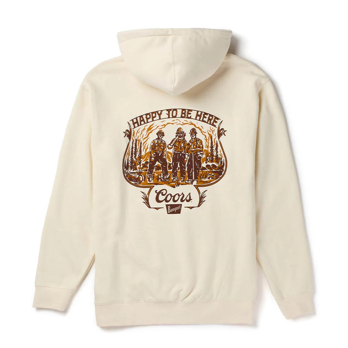 Seager X Coors Banquet Hotshots Bone Hooded Sweatshirt