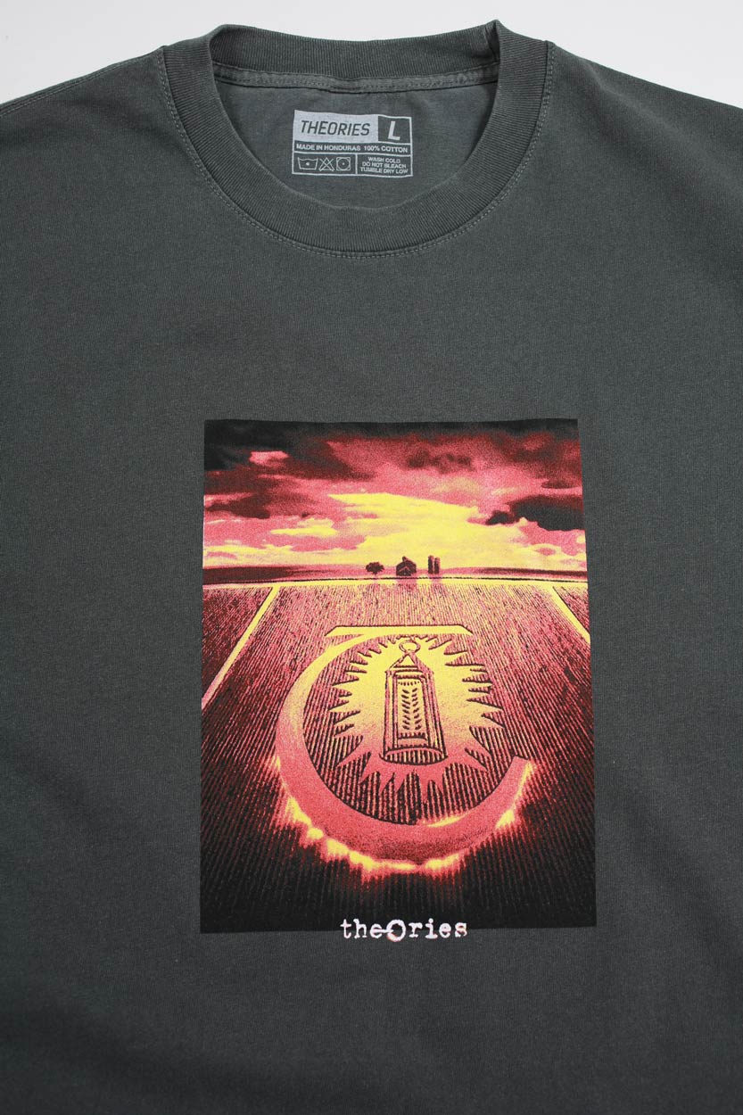 Theories It's Happening Garment Dyed Washed Black Tee S/s Shirt