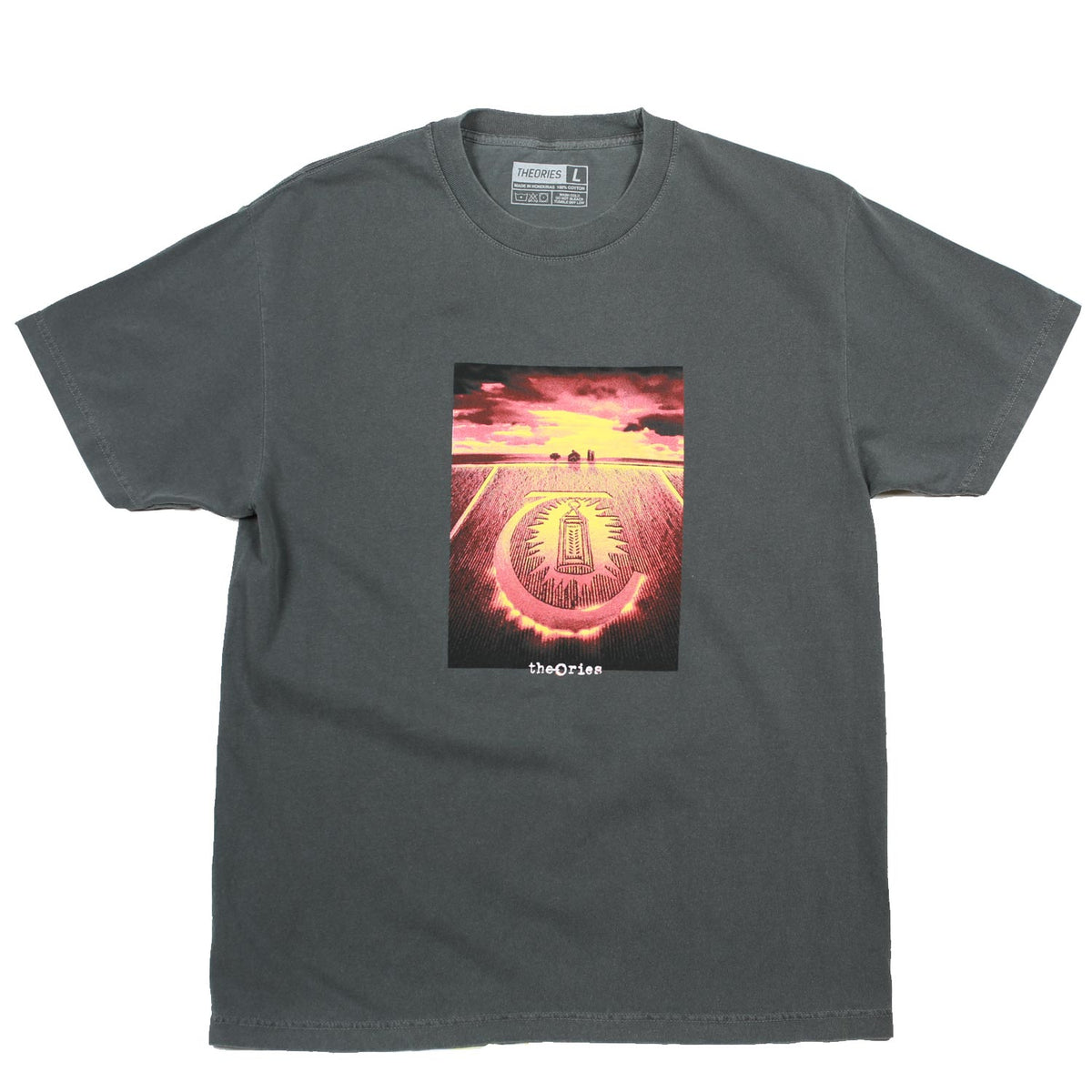 Theories It's Happening Garment Dyed Washed Black Tee S/s Shirt
