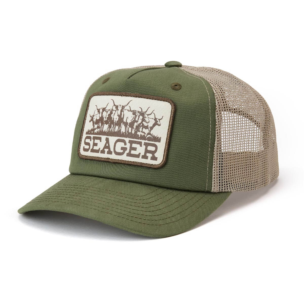 Seager The Herd Army Green Trucker Snapback Hat