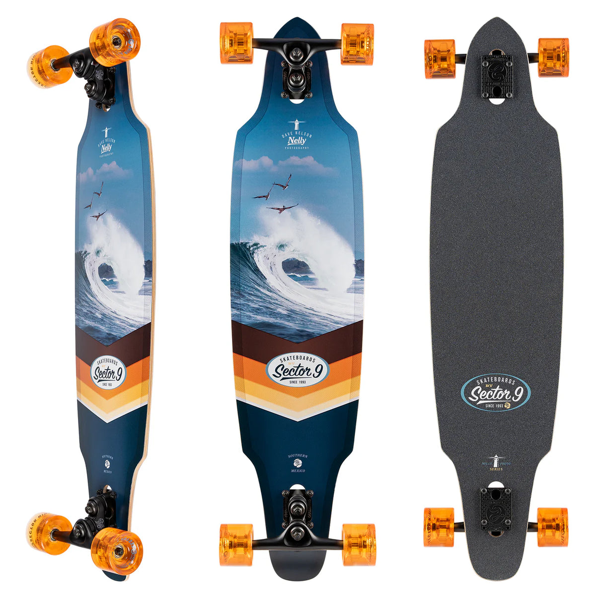 Sector Nine Wander Wings 38.0" X 9.1" Longboard Complete Skateboard