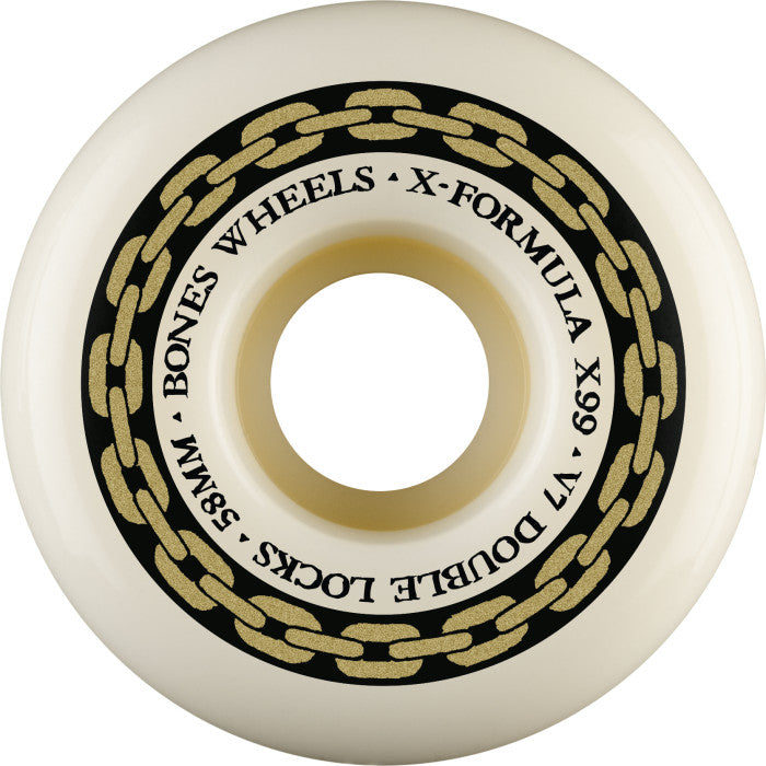 Bones X-Formula 58mm V7 Double Locks 99A Skateboard Wheels