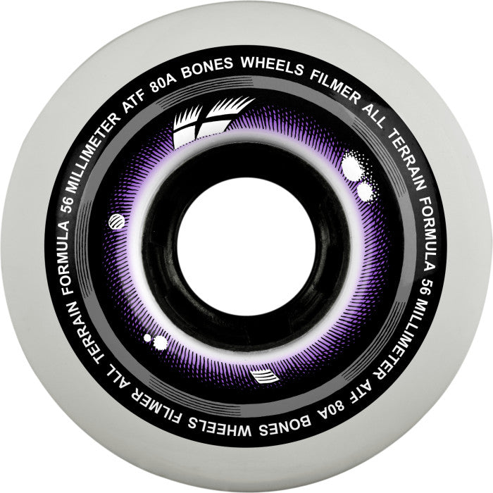 Bones Filmers 56mm All Terrain Formula 80A Skateboard Wheels