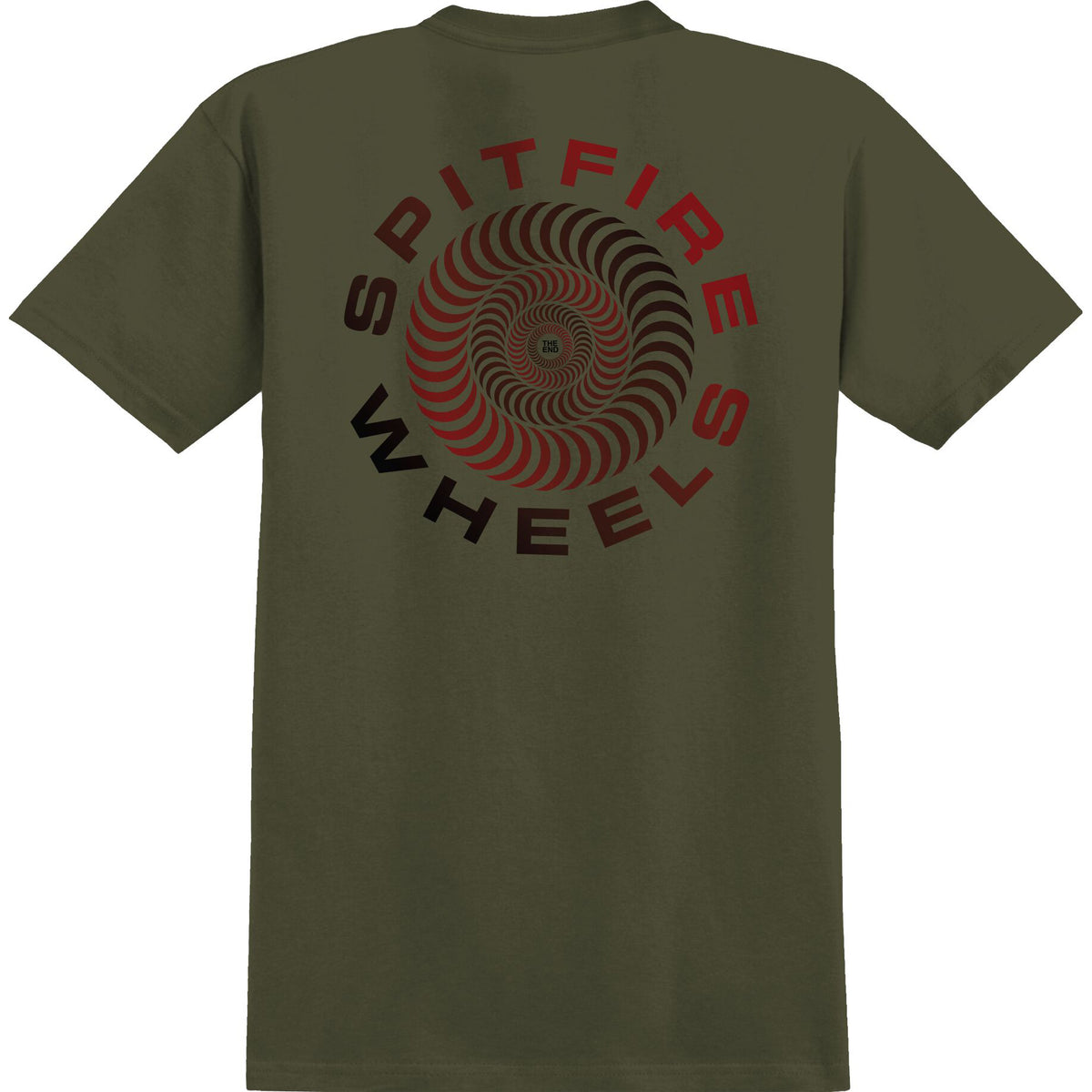 Spitfire Wheels Classic 87 Swirl Fade Fill Olive S/s Shirt