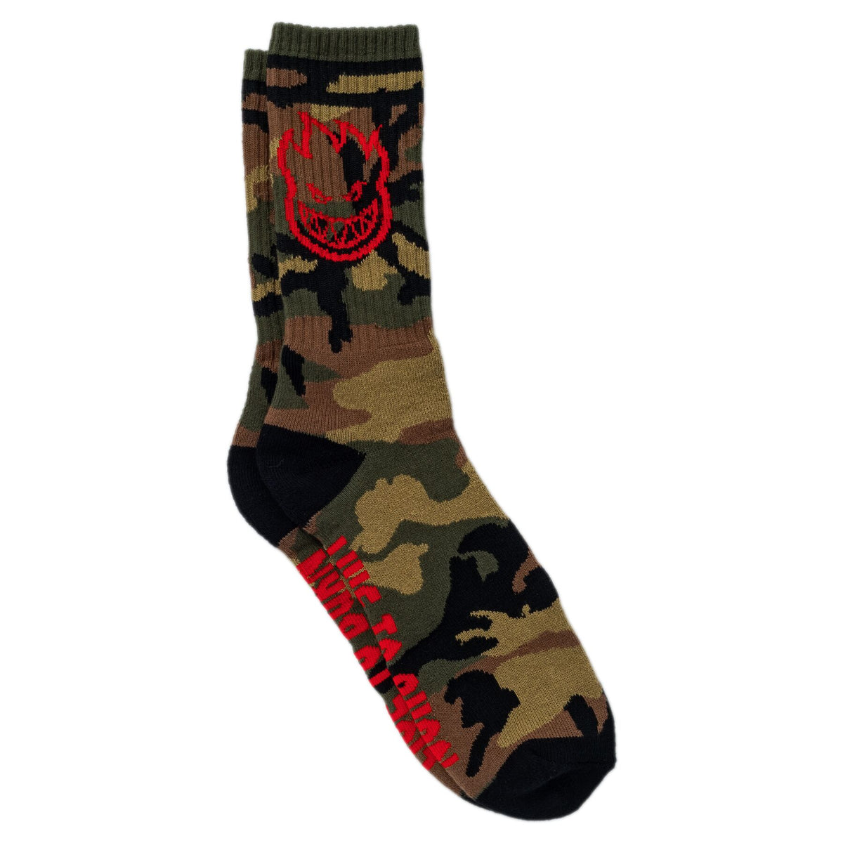 Spitfire Wheels Bighead Woodland Camo/Red/Black Socks