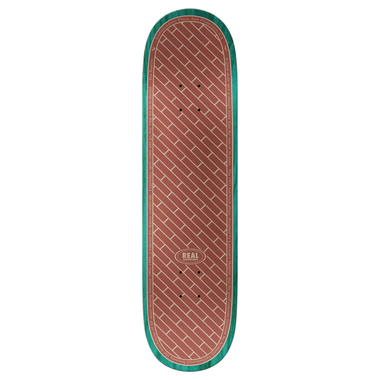 Real Team Emb 8.5" White Skateboard Deck