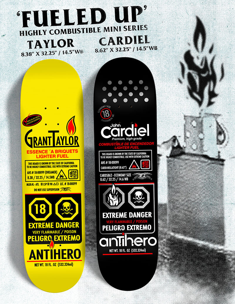 Anti-Hero John Cardiel Fueled Up 8.62" Skateboard Deck