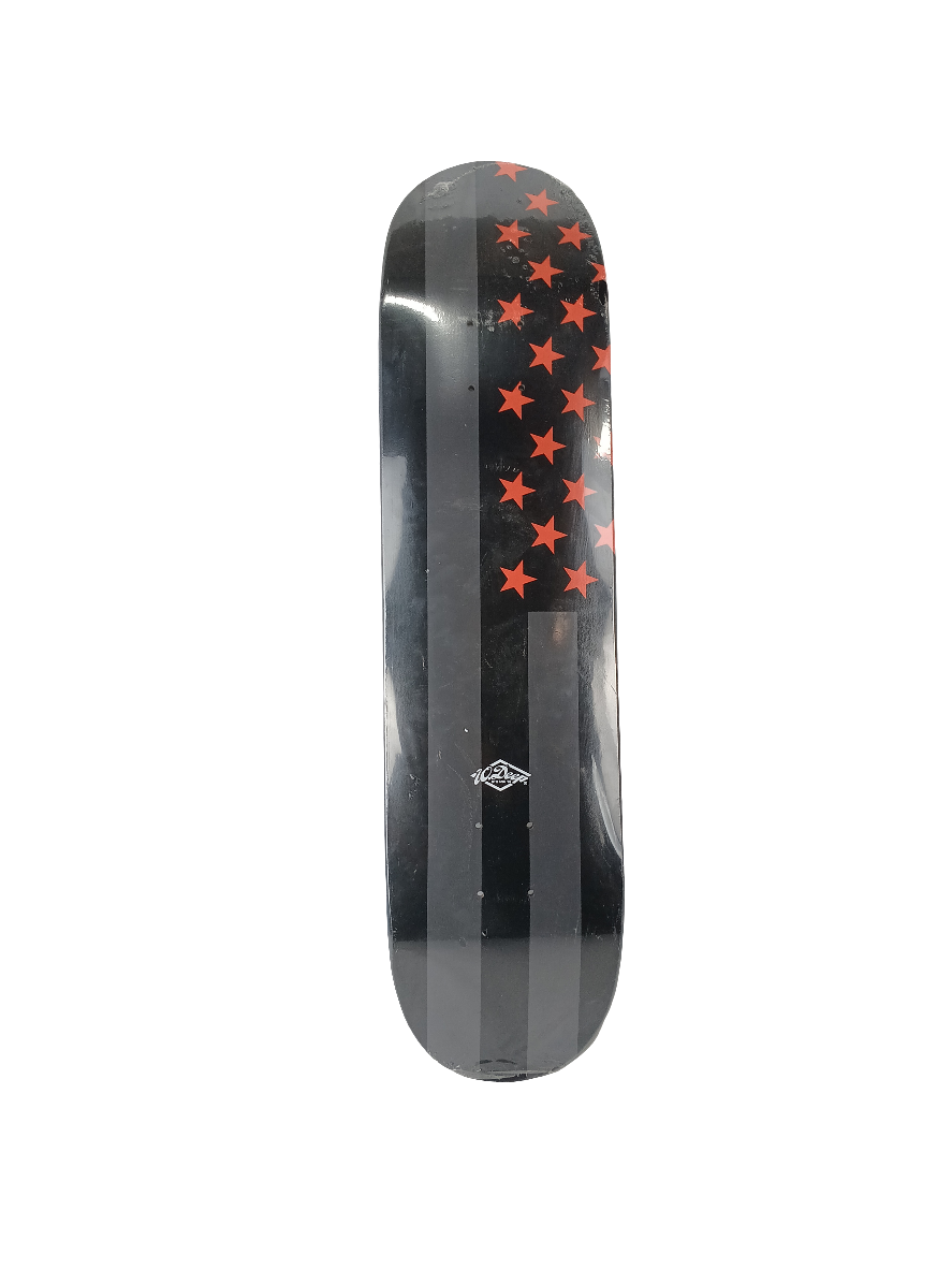 10 Deep Stars Flag Black Red Size 7.75 Vintage NOS Deck