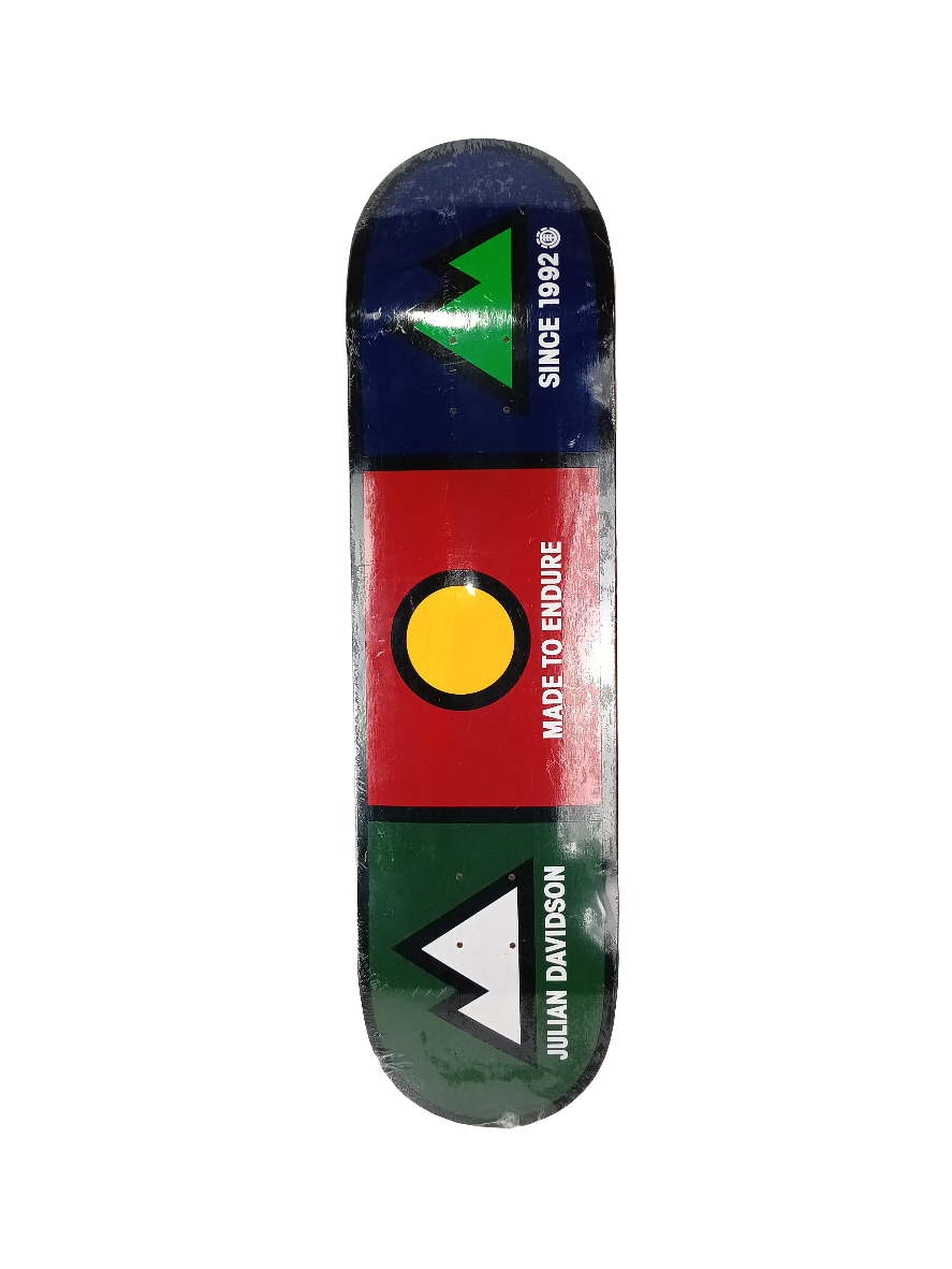 Element Julian Davidson Made To Endure Black Green Red Multi Size 8.3 Vintage NOS Deck
