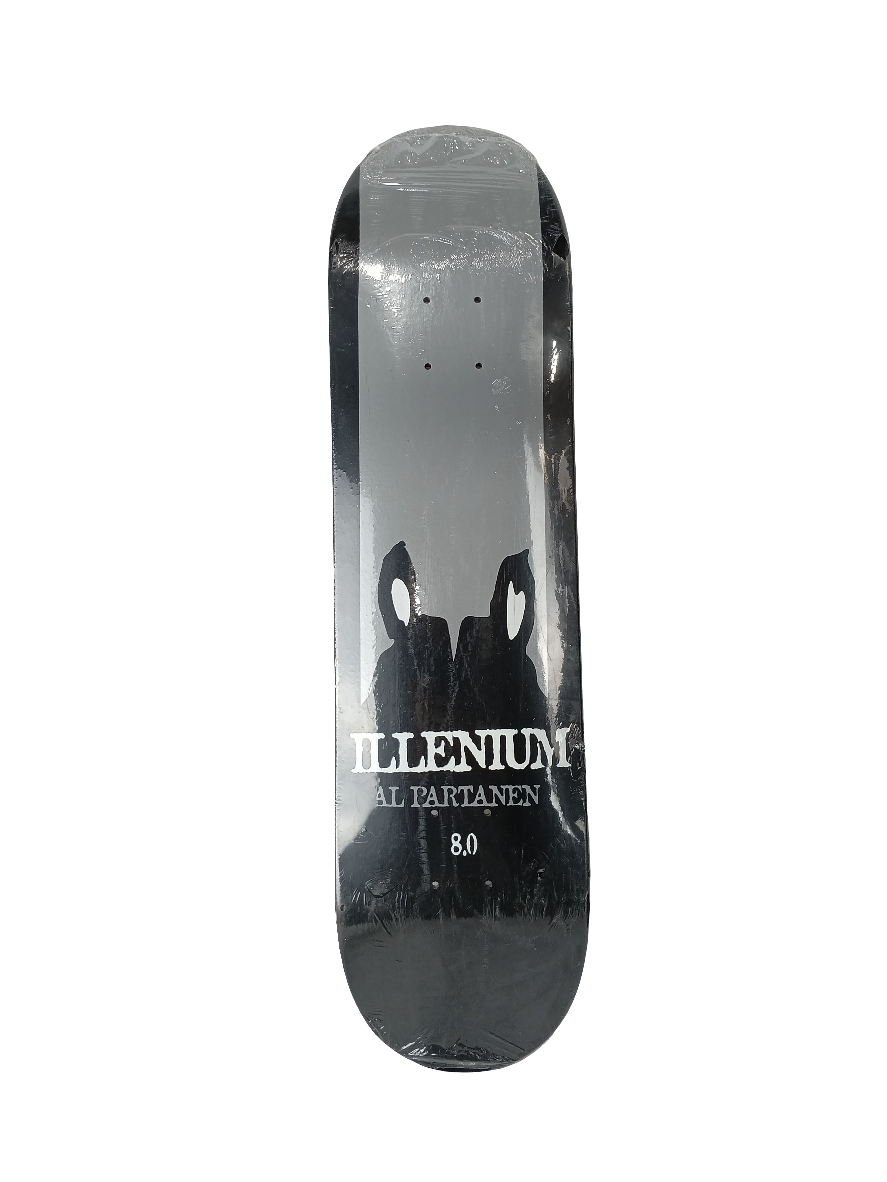 Illenium Al Partenen Hoods Black Grey White Size 8.0" Vintage NOS Deck
