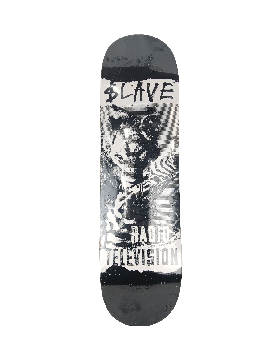 $lave Radio Television Lion & Zebra Black White Size 8.5" Vintage NOS Deck