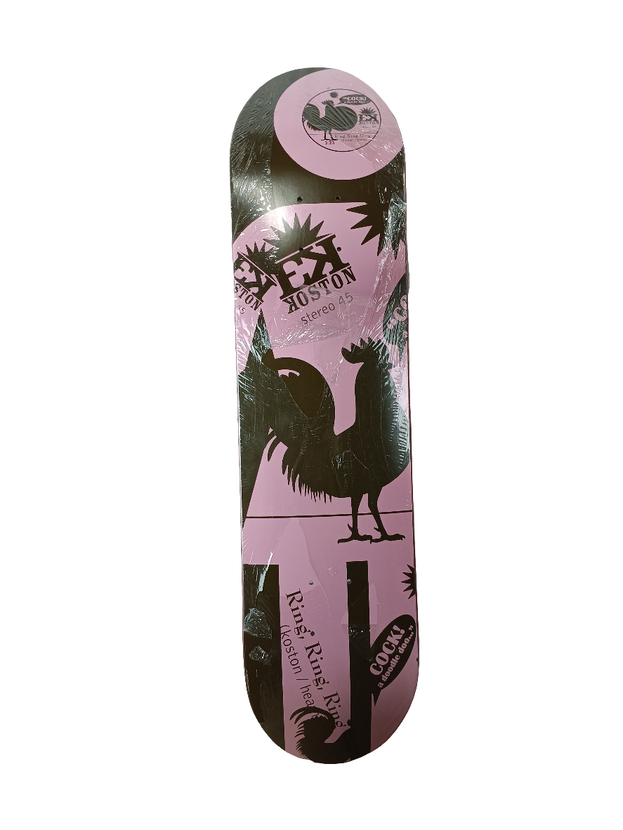 Chocolate Eric Koston Stereo 45 Series Olive Pink Size 7.5" Vintage NOS Deck