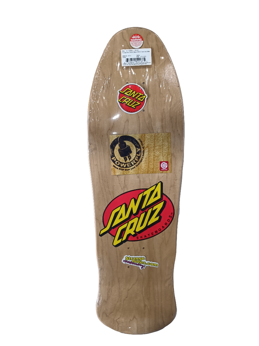 Santa Cruz Rob Roskopp Face 2 Natural Woodgrain Green Red Size 9.9" X 30.8" Vintage Reissue Deck