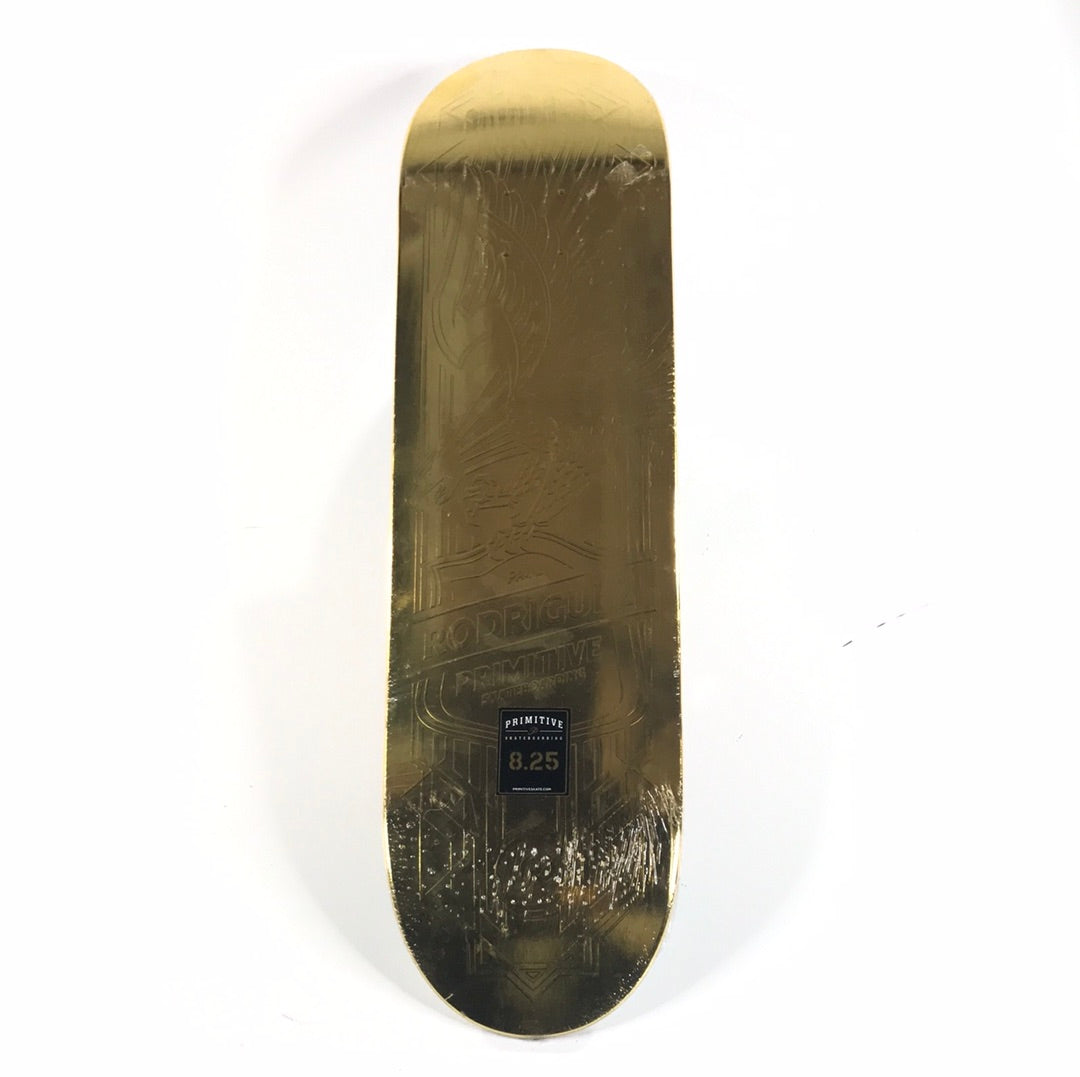 Primitive Paul Rodriguez Gold Eagle Embossed 8.25" Vintage NOS Deck