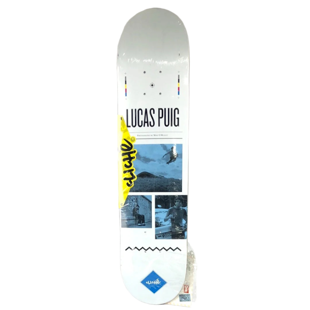 Cliché Lucas Puig Photography By Mike O'Meally White/Blue 7.5'' Skateboard Deck