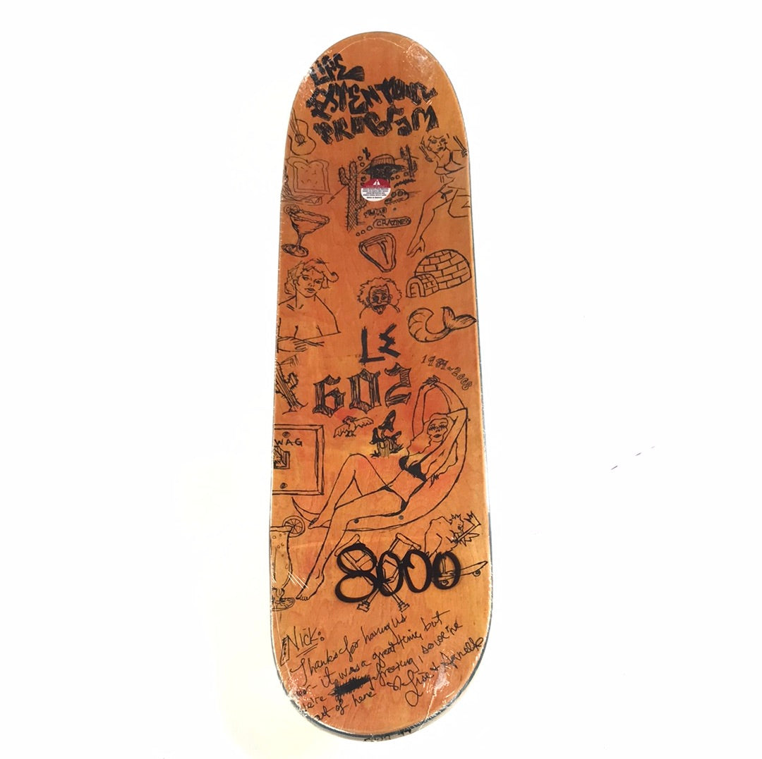 Life Extension Team LE Yellow 8.125" Skateboard Deck